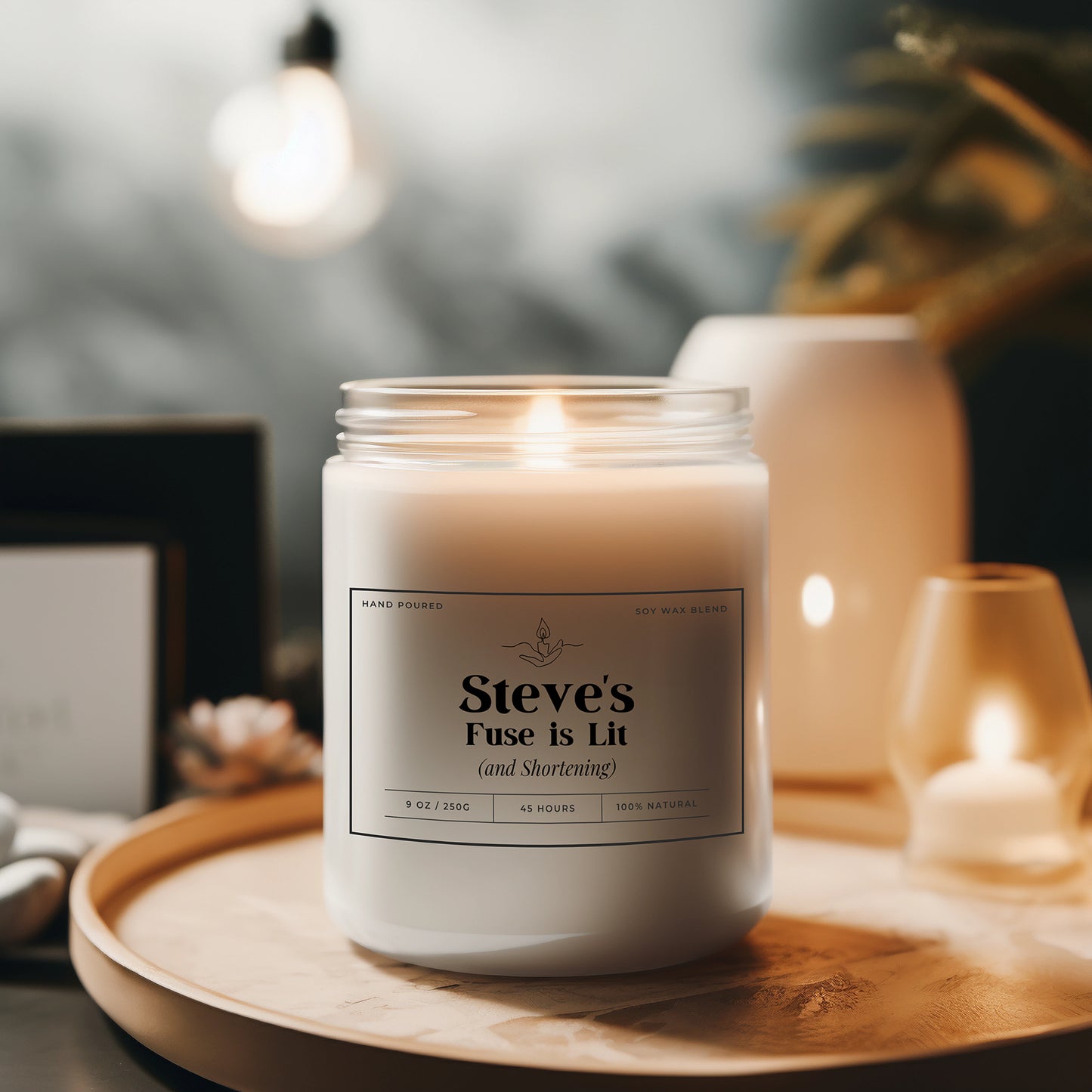 Personalized Candle - Fuse is Lit