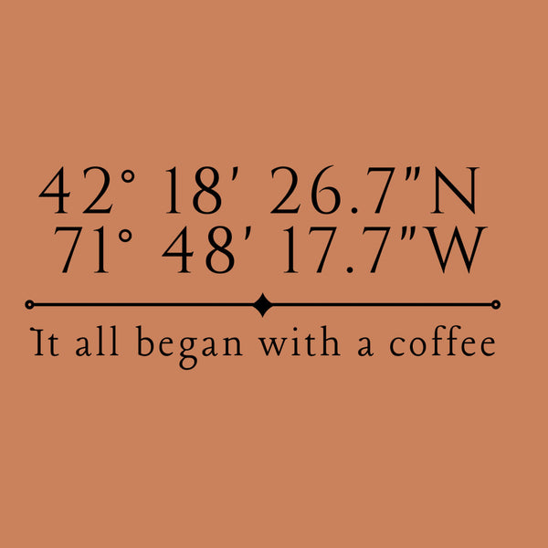 Coordinates with a tagline