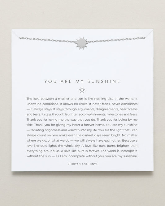 You Are My Sunshine Icon Necklace (Mother Son)