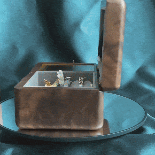 Klarota jewelry music box with multiple compartments
