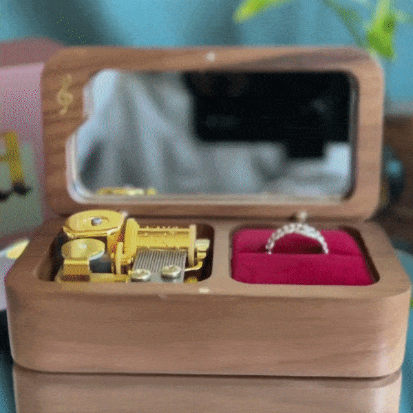 Ava - Music Box with Wedding Ring Pillow - Donuma