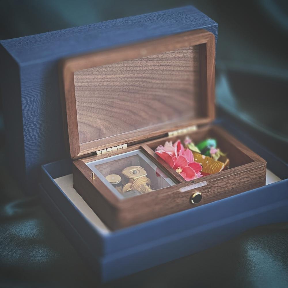 Personalized Wooden Jewelry Music Box,Music Box Custom Song,Customized Music Box with good Jewelry Storage,Custom Jewelry Box